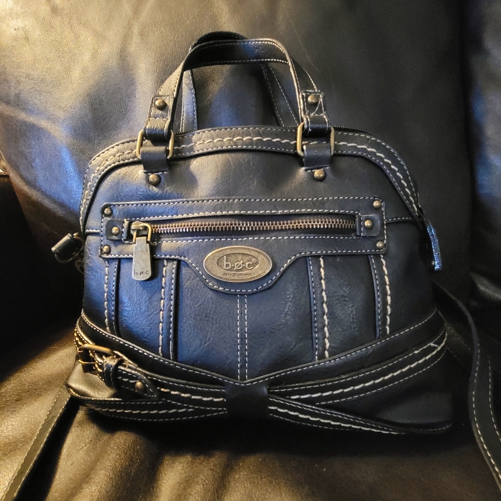 BOC Born Concepts Sachel Purse Out Side Pocket w/ 2 Compartments Inside Black